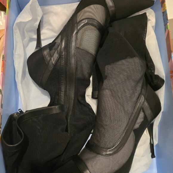 Jeffery Campbell Stockings Boots in Black EUC Size 7 - Picture 8 of 9